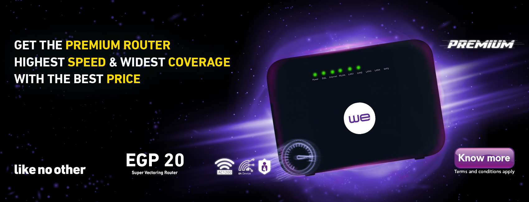 Get the premium router highest speed & widest coverage with the best price