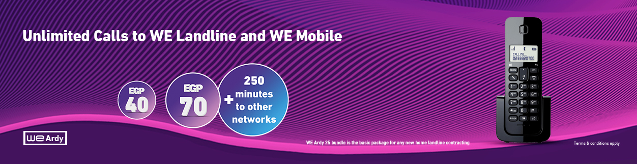WE arady - voice packages from telecom egypt WE arady - voice packages from telecom egypt
