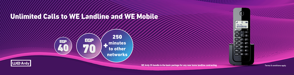 WE arady  - voice packages from telecom egypt