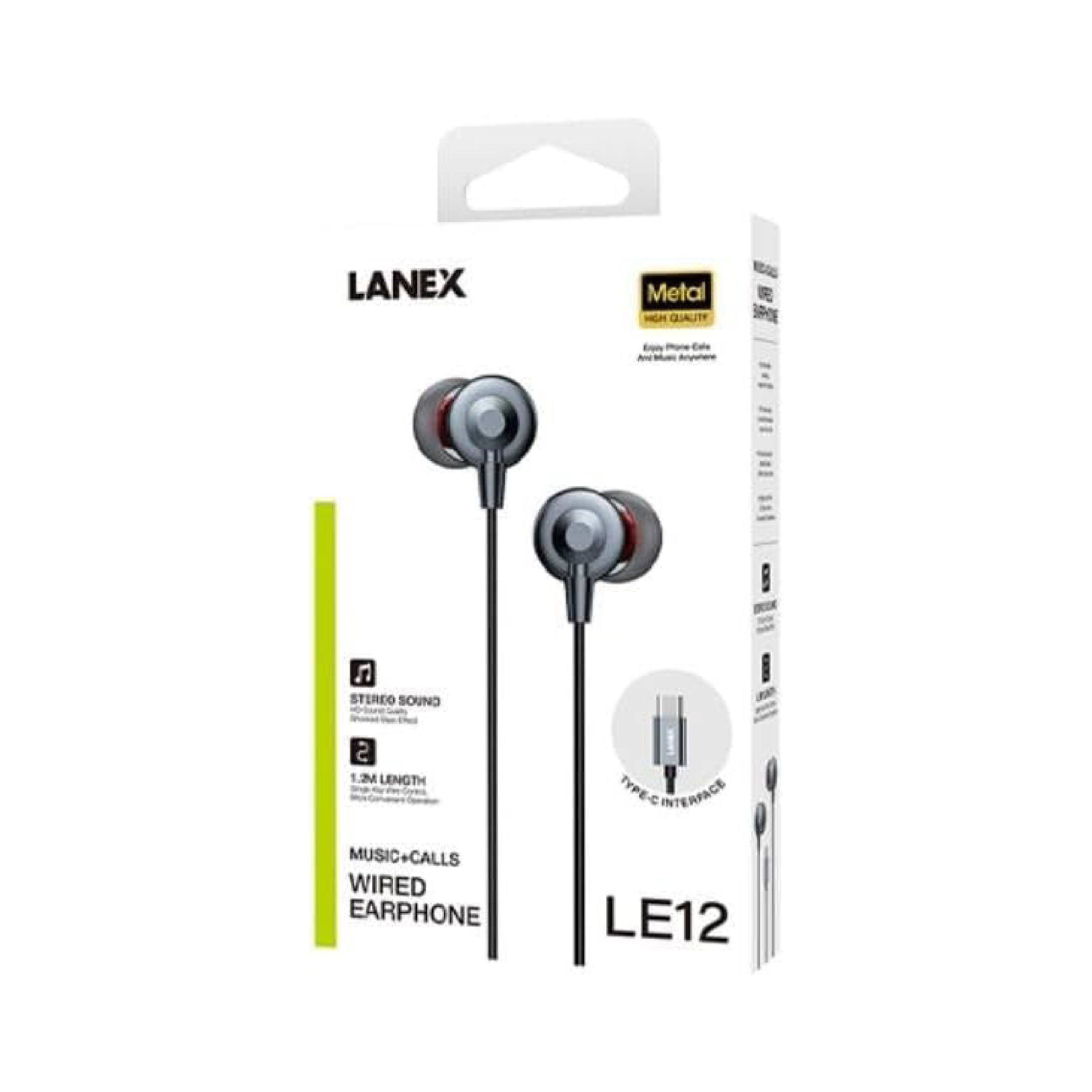 LANEX Wired Metal Earphone Type C